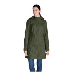 NWT Eddie Bauer Girl on the Go trench coat green XL